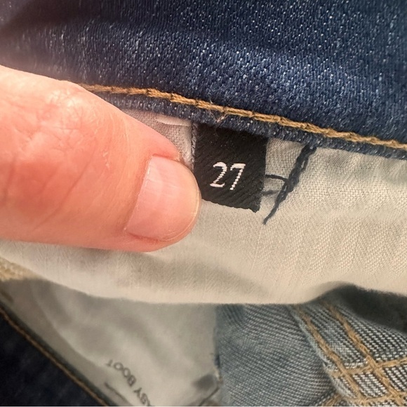 7 For All Mankind Light Wash easy Boot Jeans size 27 white label - Picture 6 of 11